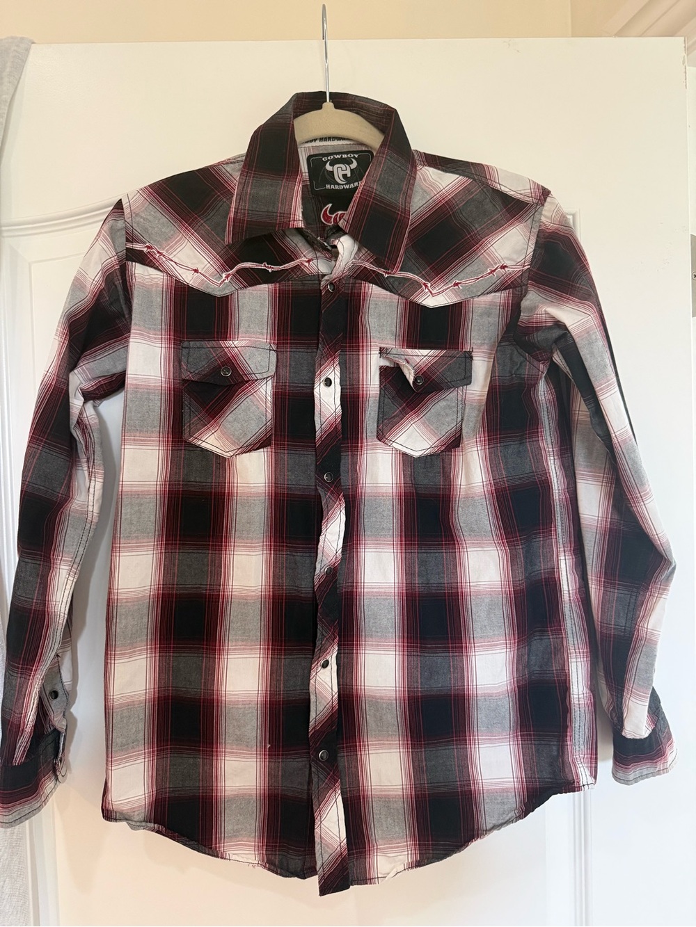 Cowboy Hardware Boys Red & Black Plaid Button-Down Shirt